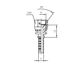 Фитинг JIC прямой DN06 7/16" (Г)